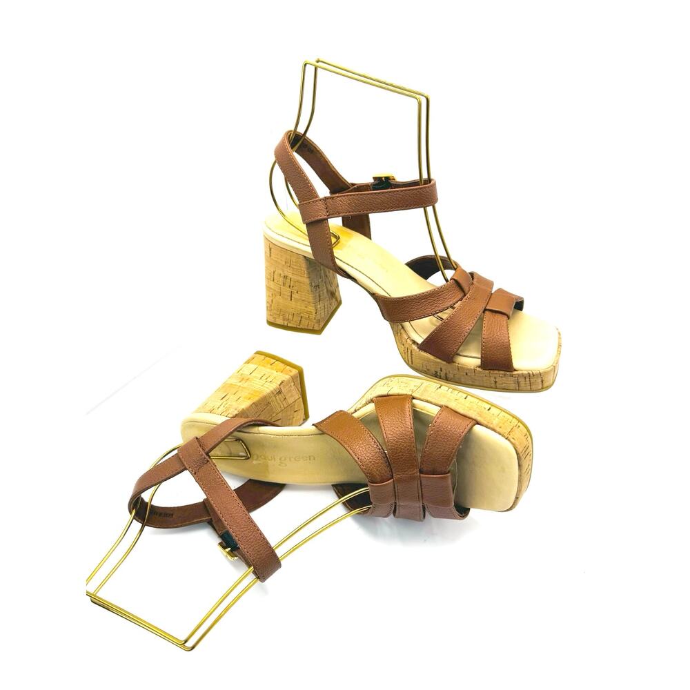 Paul Green Tina Tan Fisherman Sandals Women’s Leather Comfort size UK 5.5 US 8 - Picture 9 of 11